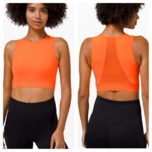 Lululemon Athletica Bright Orange Crop Top